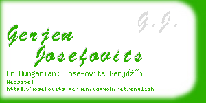 gerjen josefovits business card